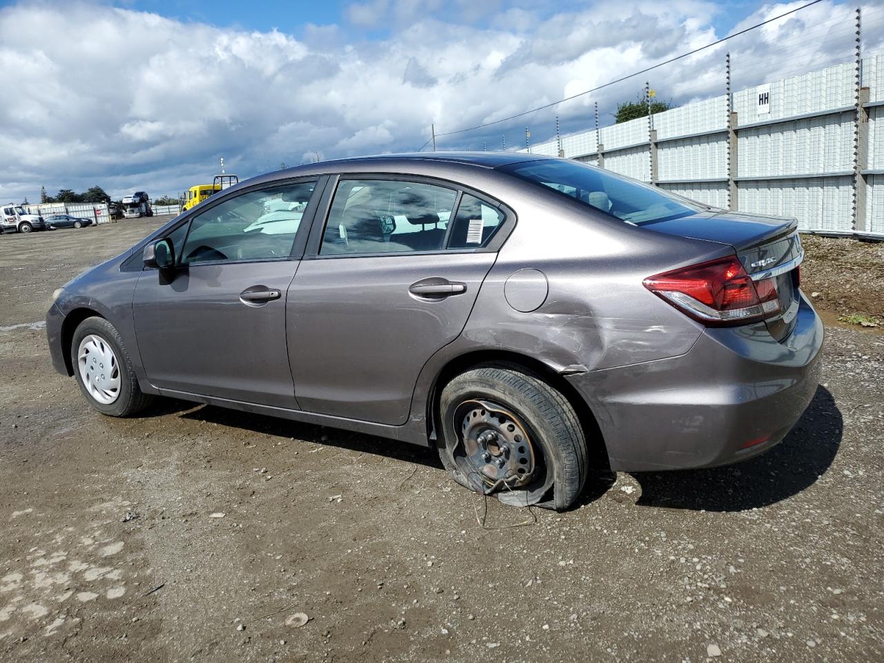 2013 Honda Civic VIN 19XFB2F57DE248410 Copart auction photo, rear end / undercarriage damage thumbnail 2