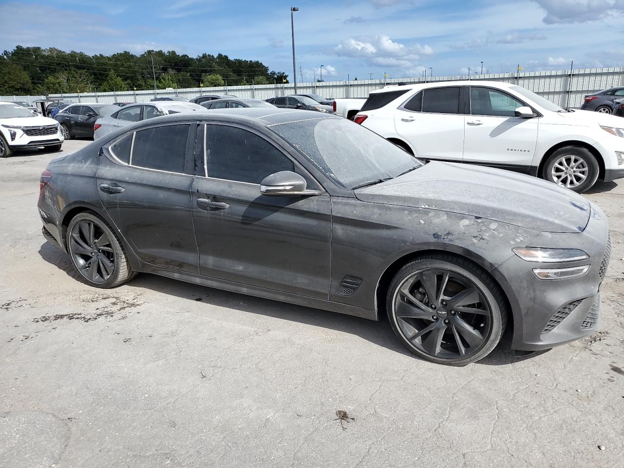 2023 Genesis G70 VIN KMTG34TA4PU104352 Copart auction photo, water/flood damage thumbnail 4