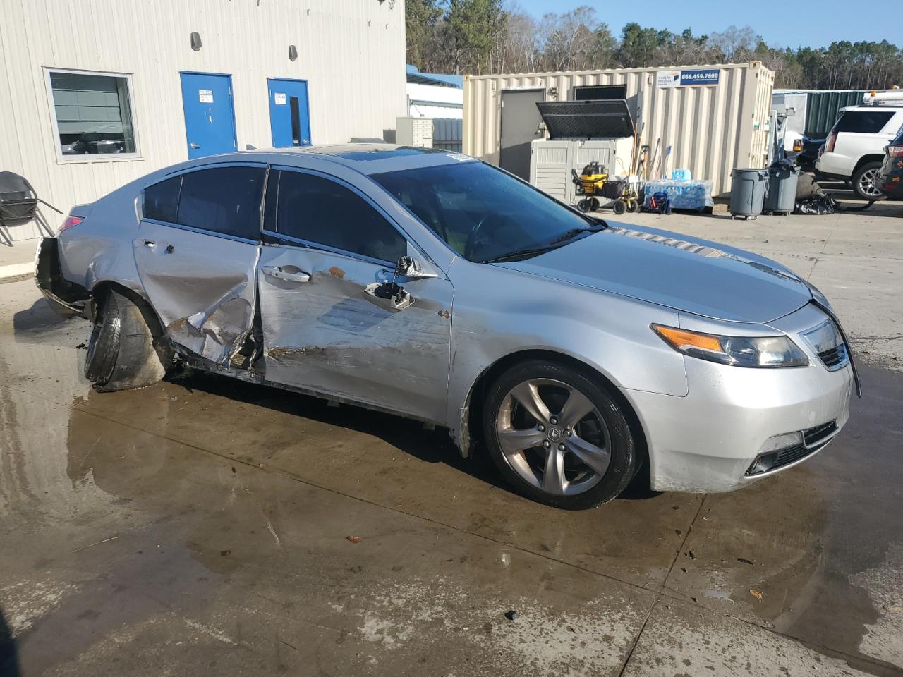 2012 Acura TL VIN 19UUA9F56CA004267 Copart auction photo, side / undercarriage damage thumbnail 4