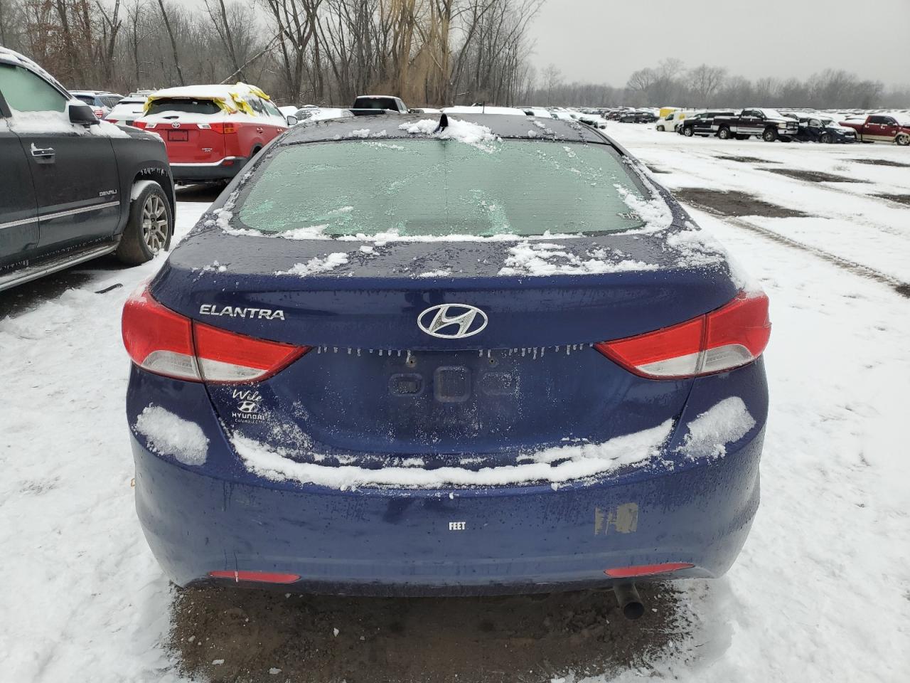 2011 Hyundai Elantra VIN 5NPDH4AE8BH015394 Copart auction photo, vandalism damage thumbnail 6
