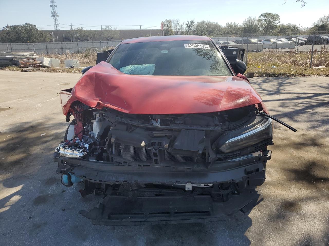 2022 Honda Civic VIN 2HGFE2F59NH591010 Copart auction photo, front end / side damage thumbnail 5