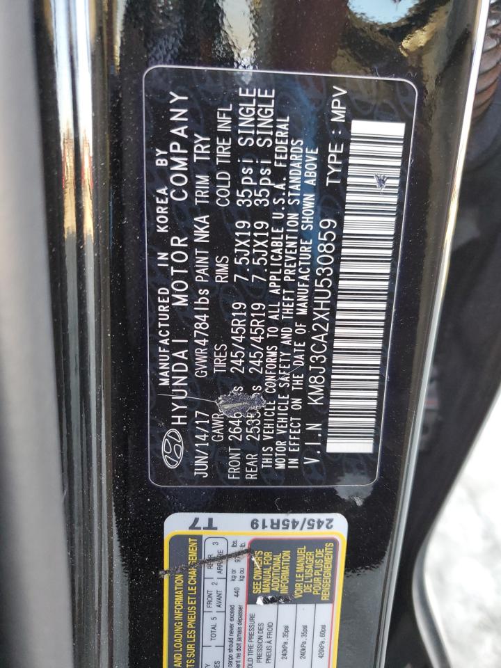 2017 Hyundai Tucson VIN KM8J3CA2XHU530859 Copart auction photo, front end damage thumbnail 13