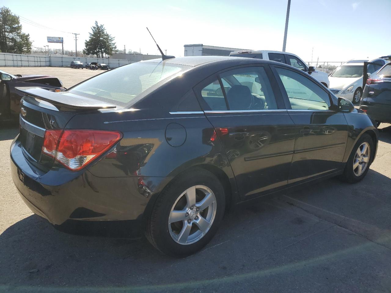 2014 Chevrolet Cruze VIN 1G1PC5SBXE7358179 Copart auction photo, front end / rear end damage thumbnail 3