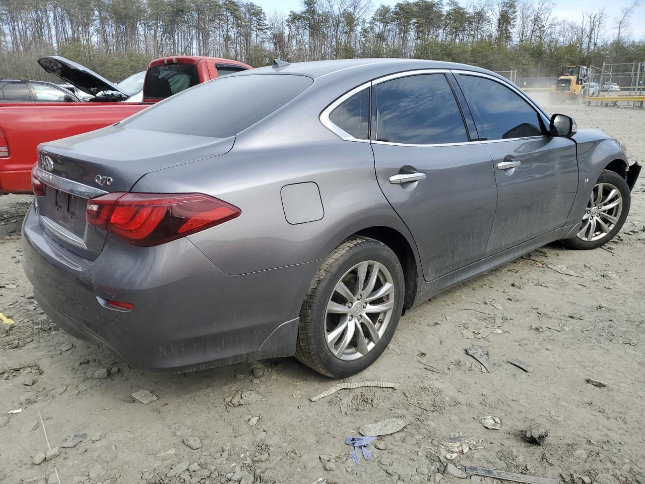 2019 Infiniti Q70 VIN JN1BY1AR9KM585437 Copart auction photo, front end damage thumbnail 3
