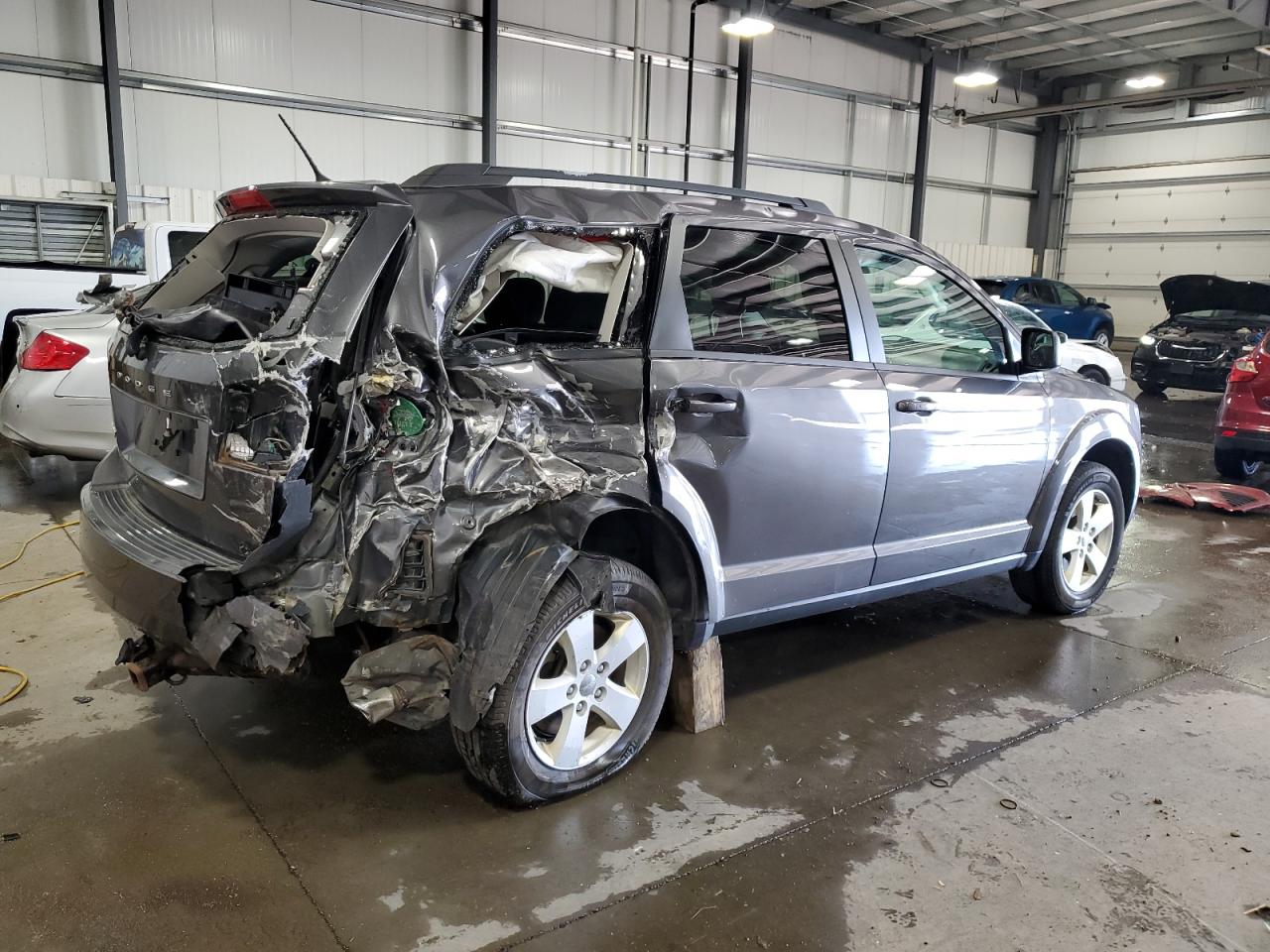 2014 Dodge Journey VIN 3C4PDDAG8ET199654 Copart auction photo, rear end / side damage thumbnail 3