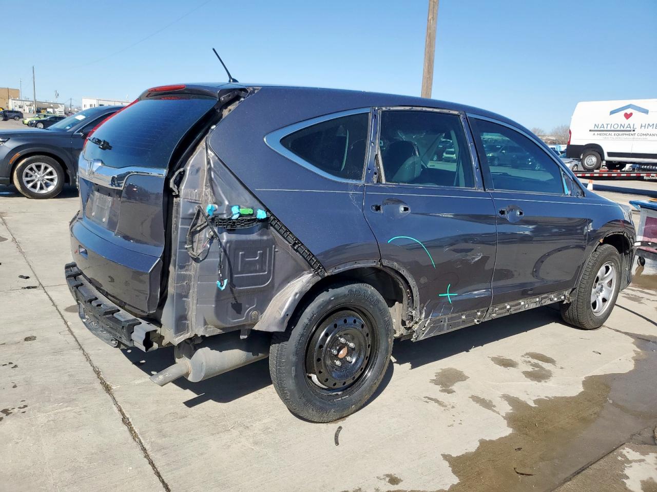 2016 Honda CR-V VIN 3CZRM3H31GG708902 Copart auction photo, rear end / side damage thumbnail 3