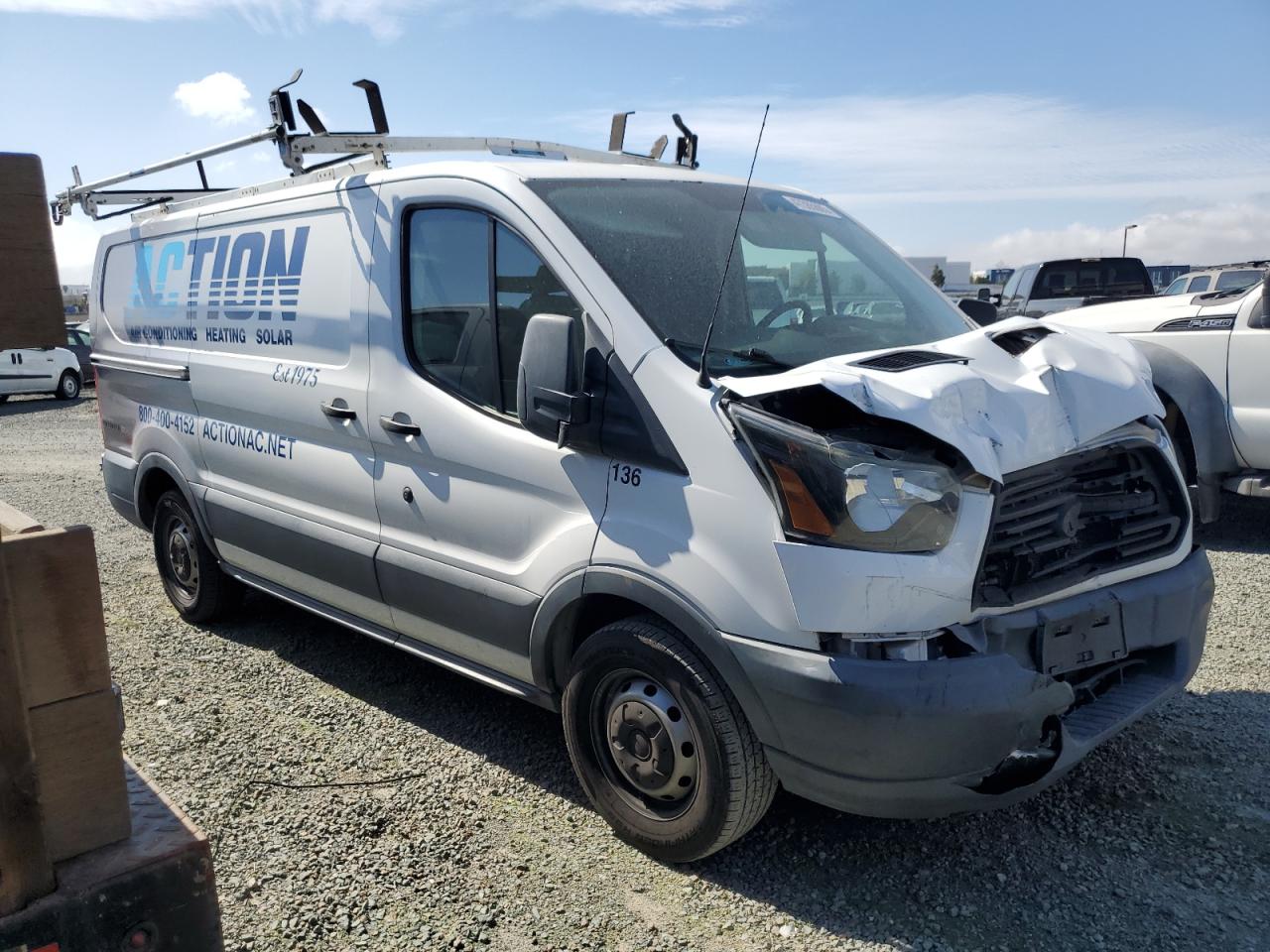 2015 Ford Transit VIN 1FTNE1YM0FKB16042 Copart auction photo, front end damage thumbnail 4