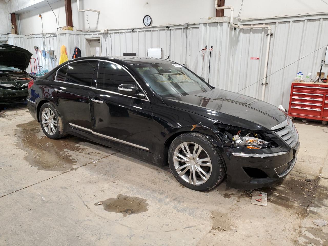 2012 Hyundai Genesis VIN KMHGC4DF2CU171370 Copart auction photo, front end / side damage thumbnail 4