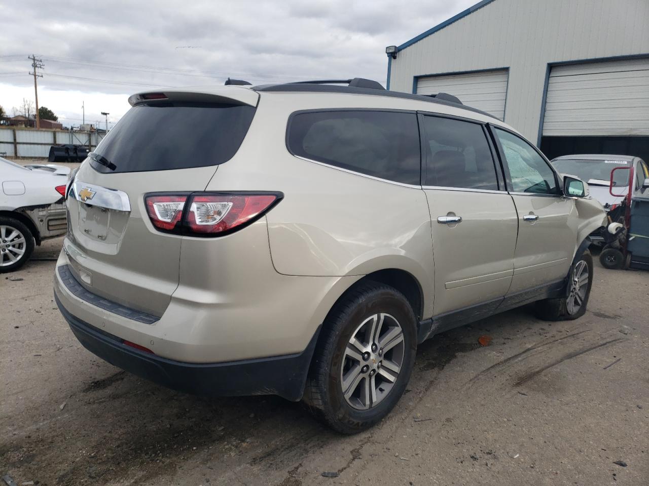 2017 Chevrolet Traverse VIN 1GNKVHKDXHJ130664 Copart auction photo, front end / side damage thumbnail 3
