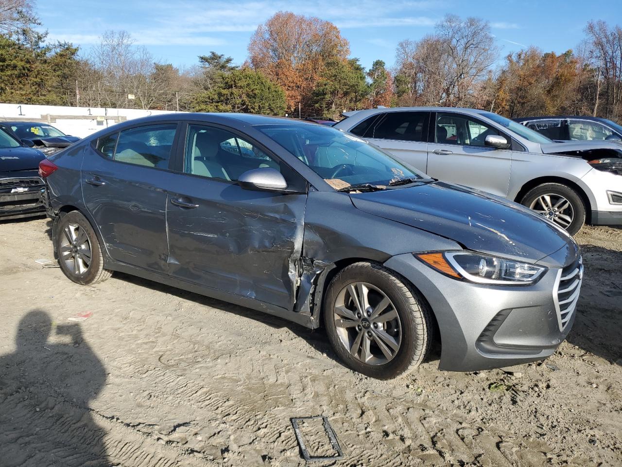 2018 Hyundai Elantra VIN KMHD84LF8JU557634 Copart auction photo, all over damage thumbnail 4