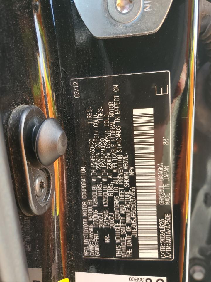 2012 Toyota 4Runner VIN JTEZU5JR5C5037456 Copart auction photo, front end damage thumbnail 13