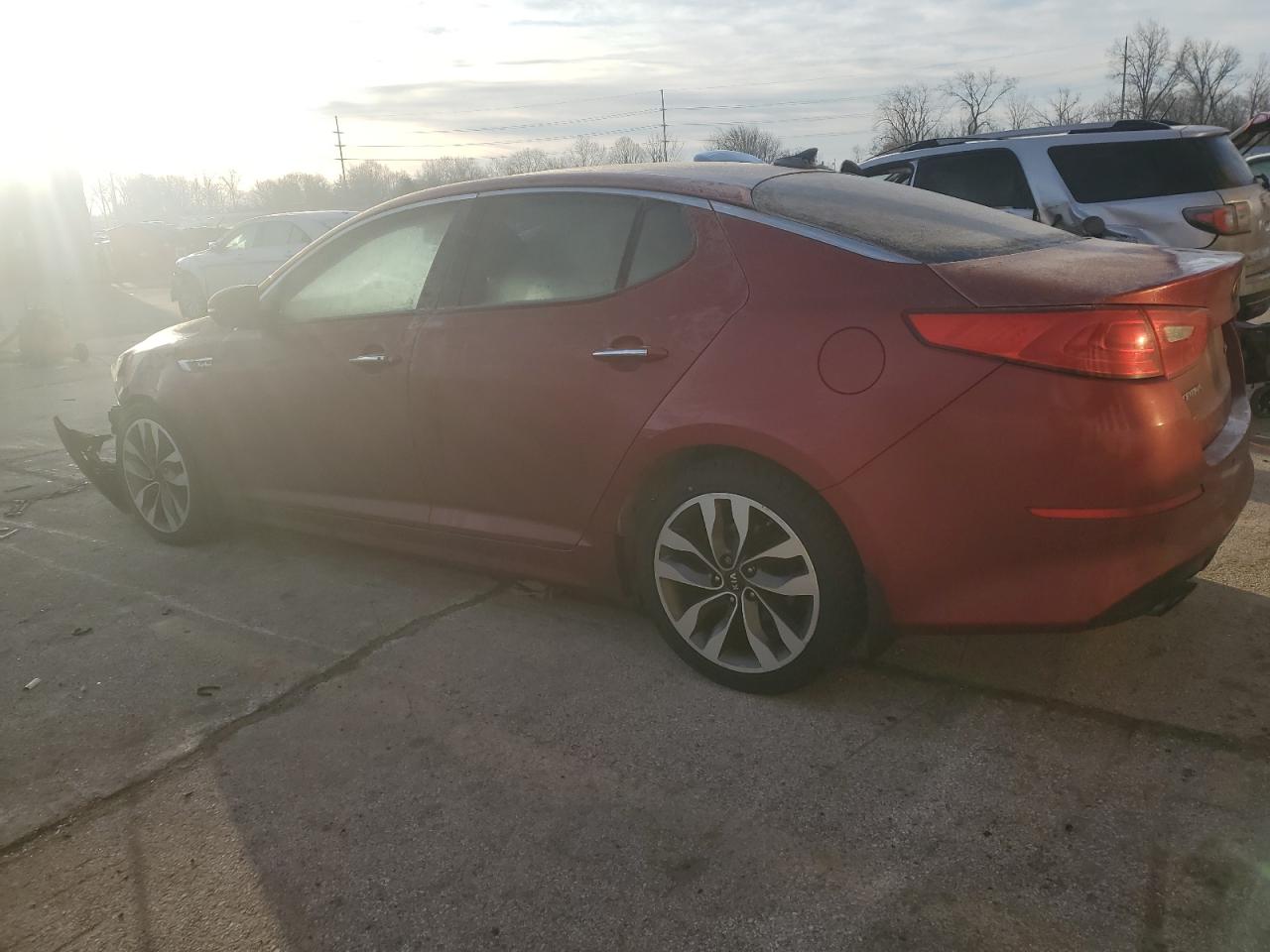 2015 KIA Optima VIN 5XXGR4A63FG458444 Copart auction photo, front end / side damage thumbnail 2