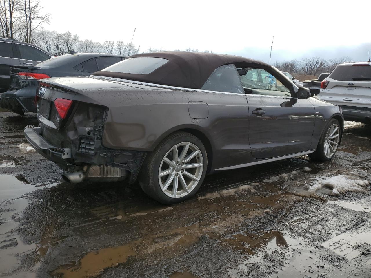 2015 Audi A5 VIN WAUMFAFHXFN001880 Copart auction photo, rear end damage thumbnail 3
