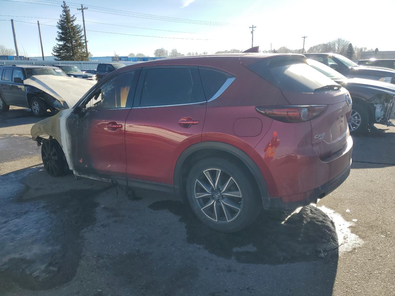 2017 Mazda CX-5 VIN JM3KFBDL0H0183538 Copart auction photo, burn - engine / burn - interior damage thumbnail 2