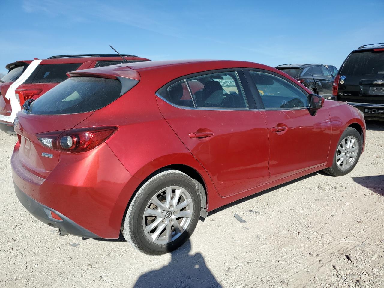 2015 Mazda 3 VIN 3MZBM1L73FM214401 Copart auction photo, side / front end damage thumbnail 3