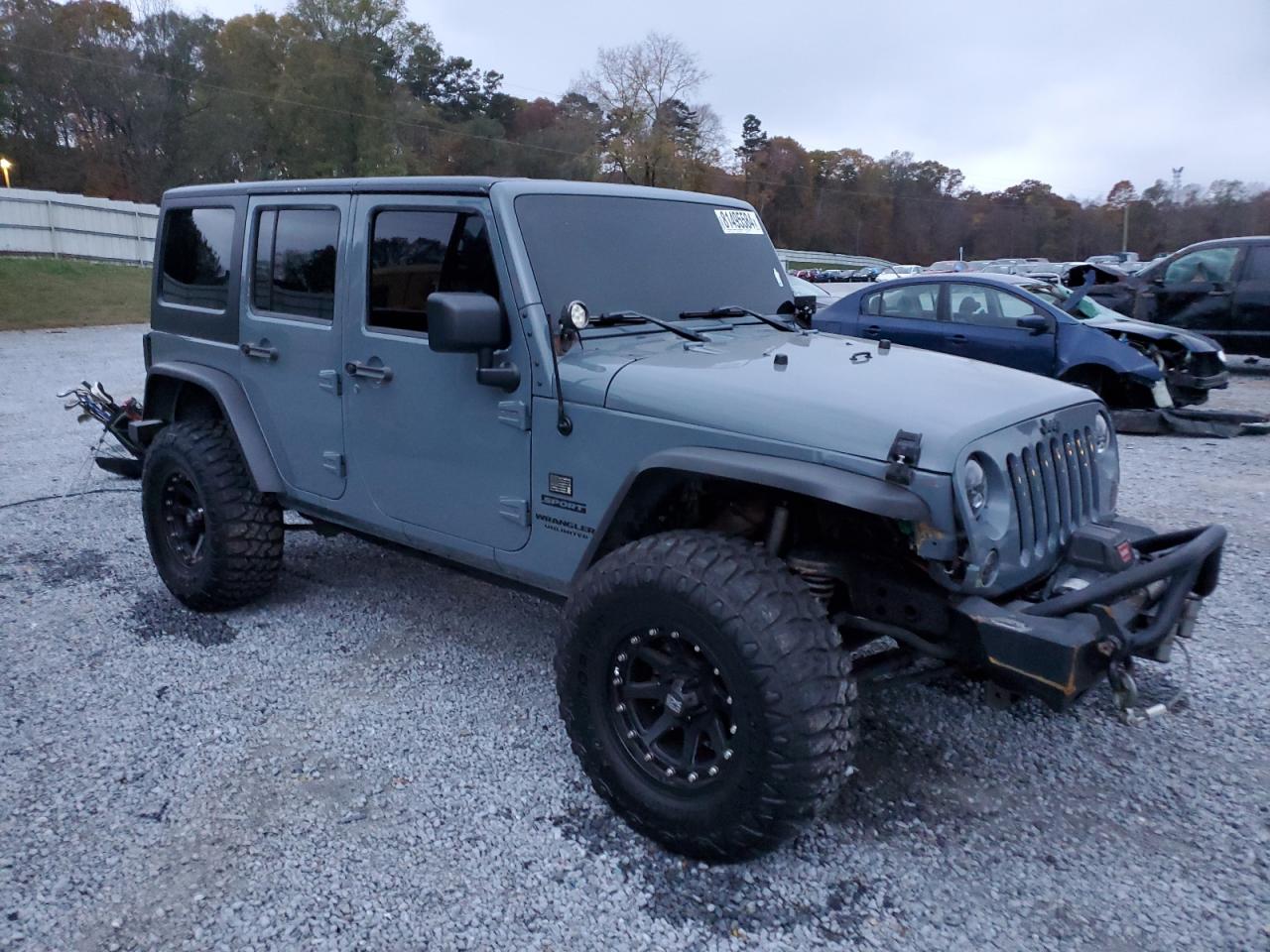 2014 Jeep Wrangler VIN 1C4BJWDG8EL176896 Copart auction photo, front end damage thumbnail 4