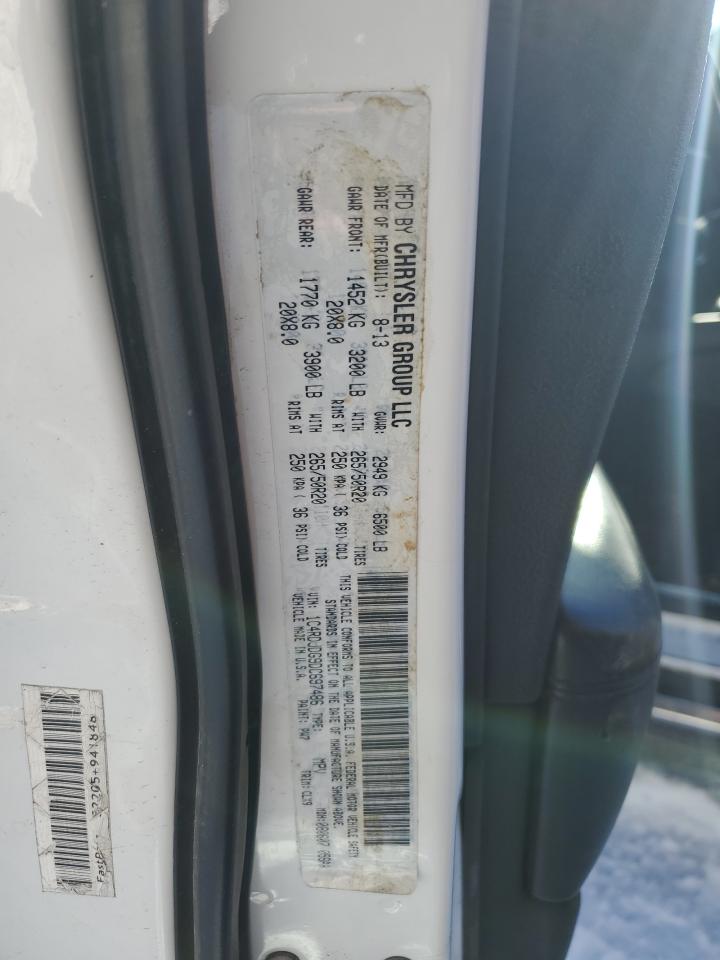 2013 Dodge Durango VIN 1C4RDJDG9DC697486 Copart auction photo, front end / minor dent/scratches damage thumbnail 13