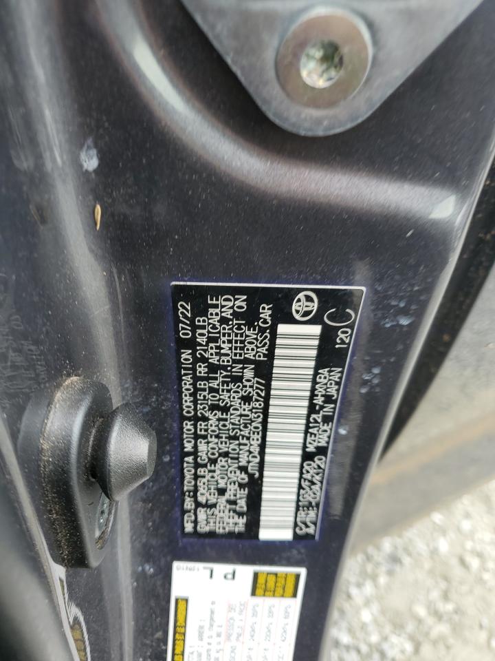 2022 Toyota Corolla VIN JTND4MBE0N3187277 Copart auction photo, front end damage thumbnail 14