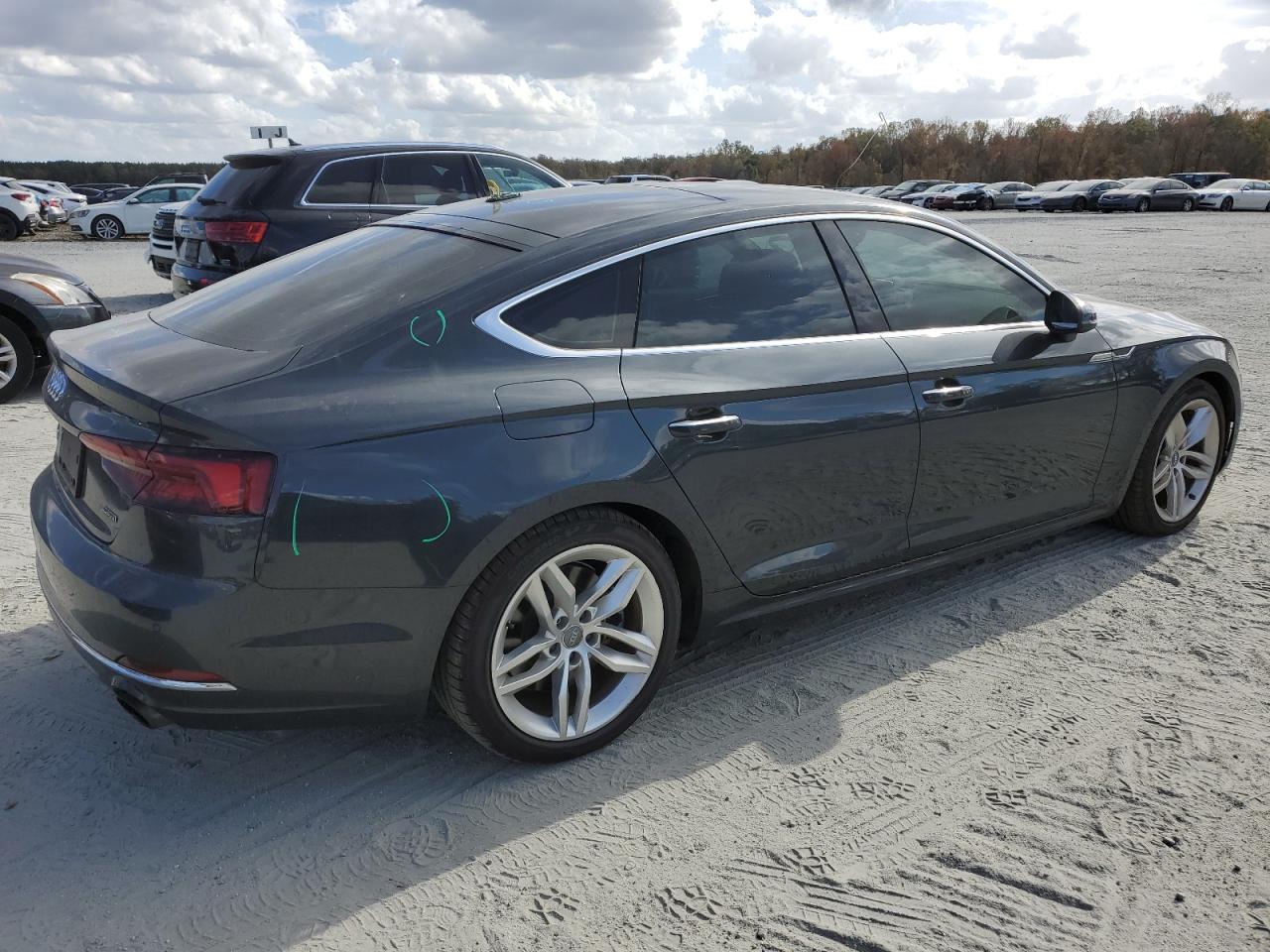 2019 Audi A5 VIN WAUBNCF5XKA044614 Copart auction photo, top/roof damage thumbnail 3