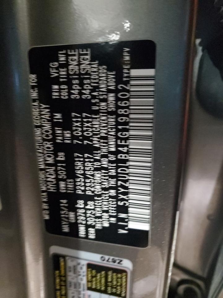 2014 Hyundai Santa Fe VIN 5XYZUDLB4EG198602 Copart auction photo, front end damage thumbnail 13