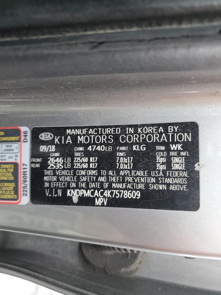 2019 KIA Sportage VIN KNDPMCAC4K7578609 Copart auction photo, front end damage thumbnail 15