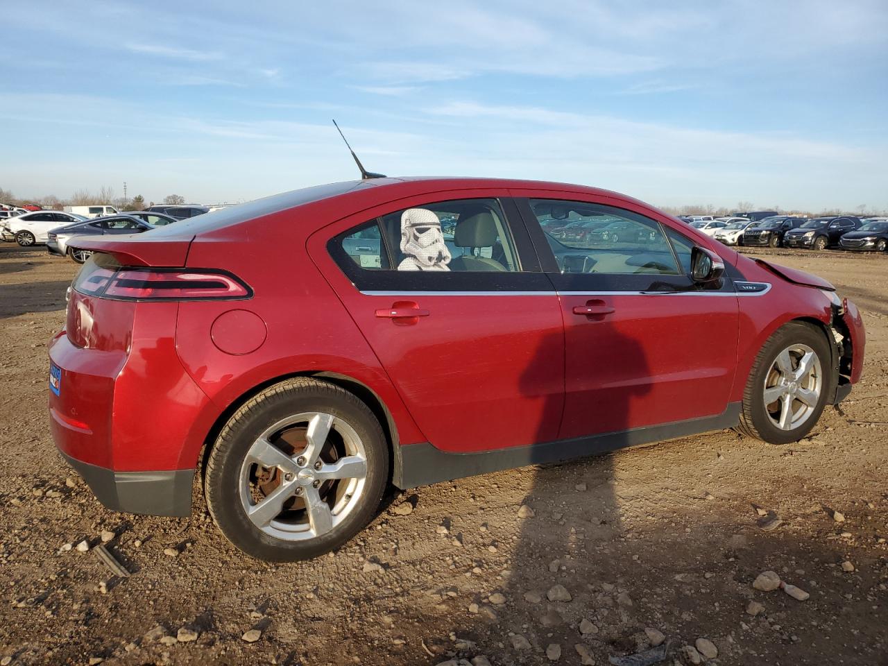 2013 Chevrolet Volt VIN 1G1RB6E44DU102506 Copart auction photo, front end / side damage thumbnail 3