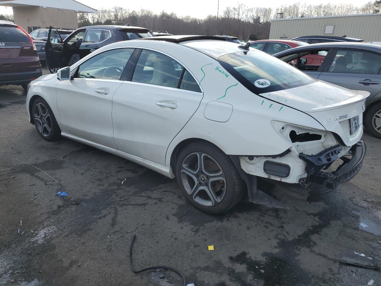 2018 Mercedes-Benz CLA-klasse VIN WDDSJ4GB5JN555993 Copart auction photo, rear end / minor dent/scratches damage thumbnail 2