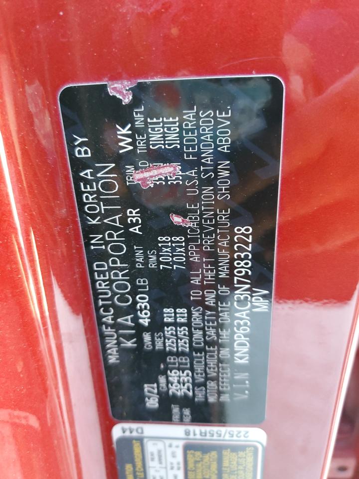 2022 KIA Sportage VIN KNDP63AC3N7983228 Copart auction photo, front end damage thumbnail 13