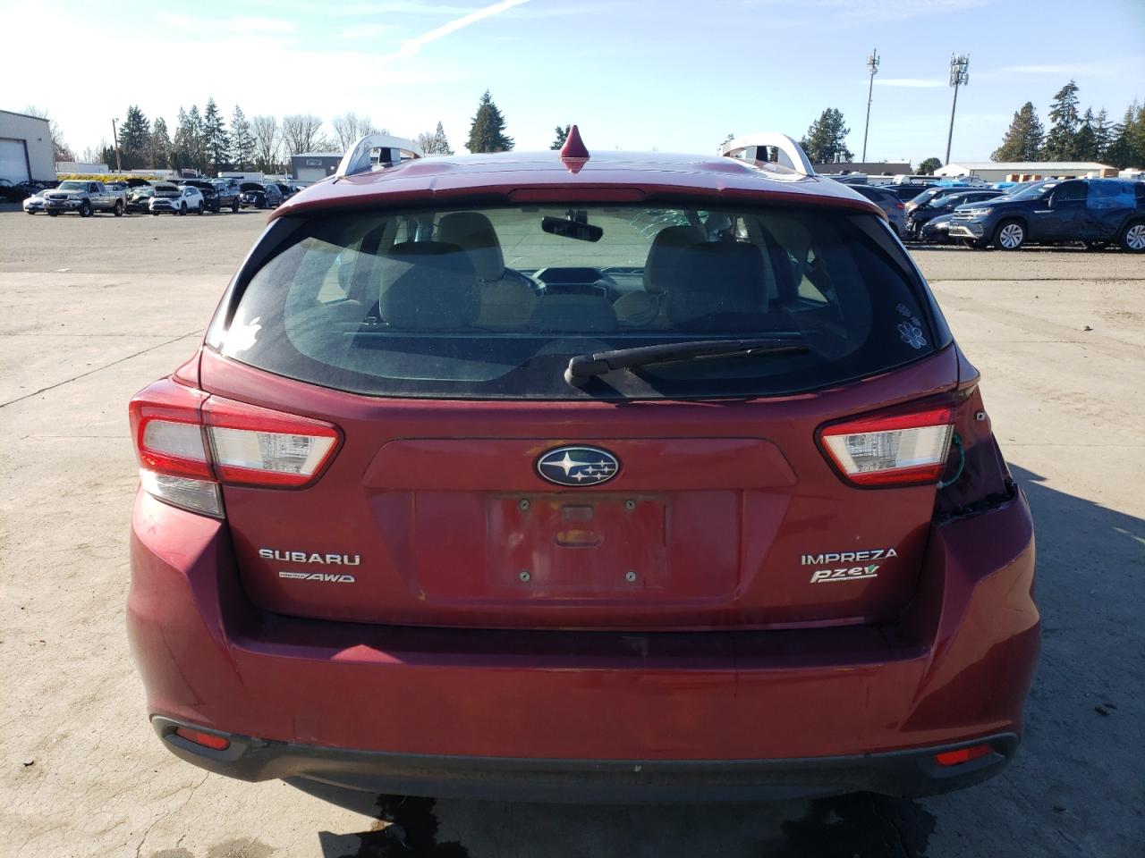 2017 Subaru Impreza VIN 4S3GTAD66H3750118 Copart auction photo, front end / rear end damage thumbnail 6