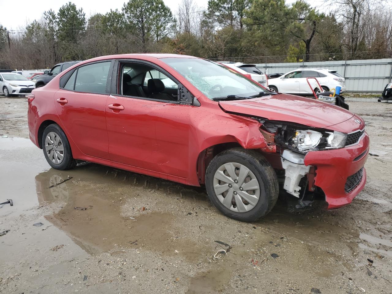 2019 KIA Rio VIN 3KPA24AB7KE236029 Copart auction photo, front end / minor dent/scratches damage thumbnail 4