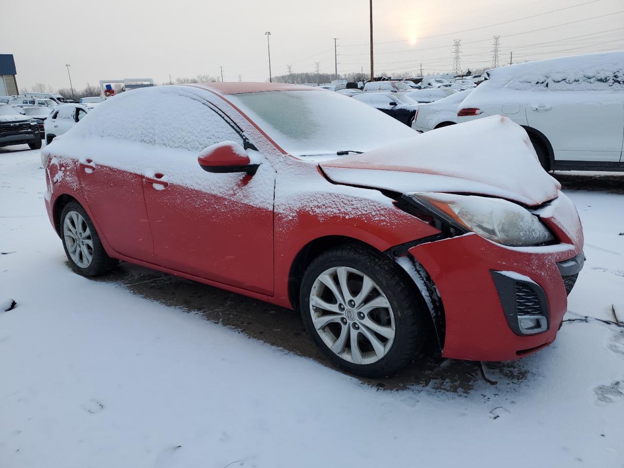 2010 Mazda 3 VIN JM1BL1S55A1336902 Copart auction photo, front end / side damage thumbnail 4