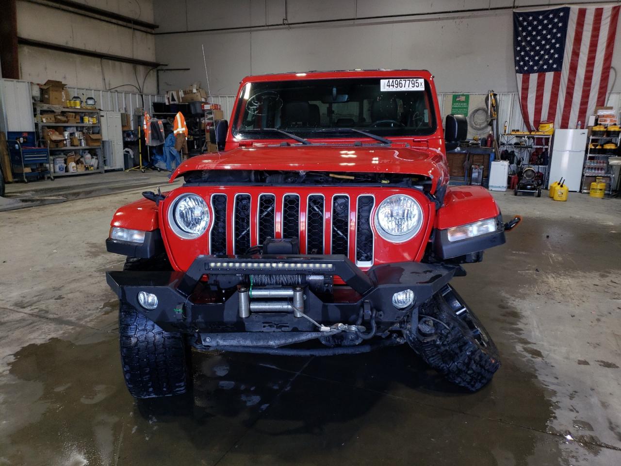 2020 Jeep Gladiator VIN 1C6HJTFGXLL123269 Copart auction photo, front end / hail damage thumbnail 5