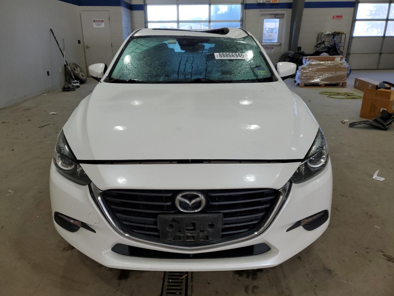 2018 Mazda 3 VIN 3MZBN1L32JM263527 Copart auction photo, top/roof damage thumbnail 5