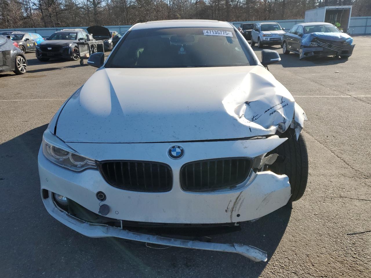 2015 BMW 4er VIN WBA3R1C51FK195682 Copart auction photo, front end / side damage thumbnail 5