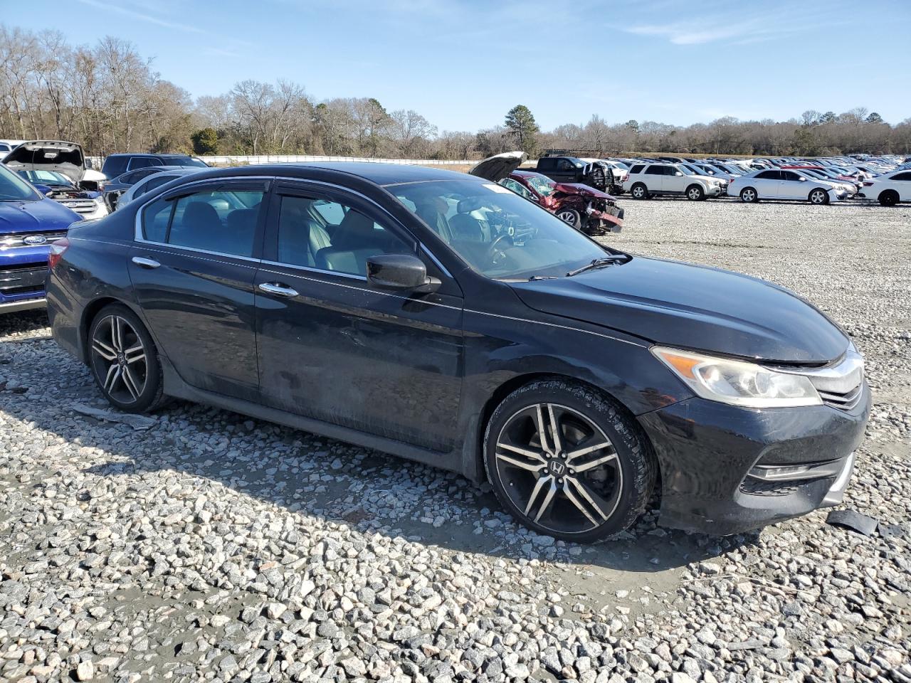 2017 Honda Accord VIN 1HGCR2F57HA168582 Copart auction photo, side damage thumbnail 4