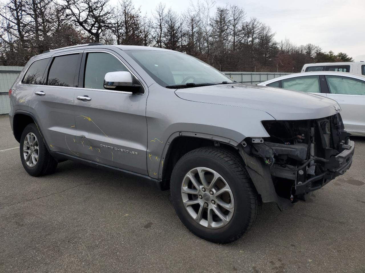 2016 Jeep Grand Cherokee VIN 1C4RJFBG0GC381729 Copart auction photo, front end / side damage thumbnail 4