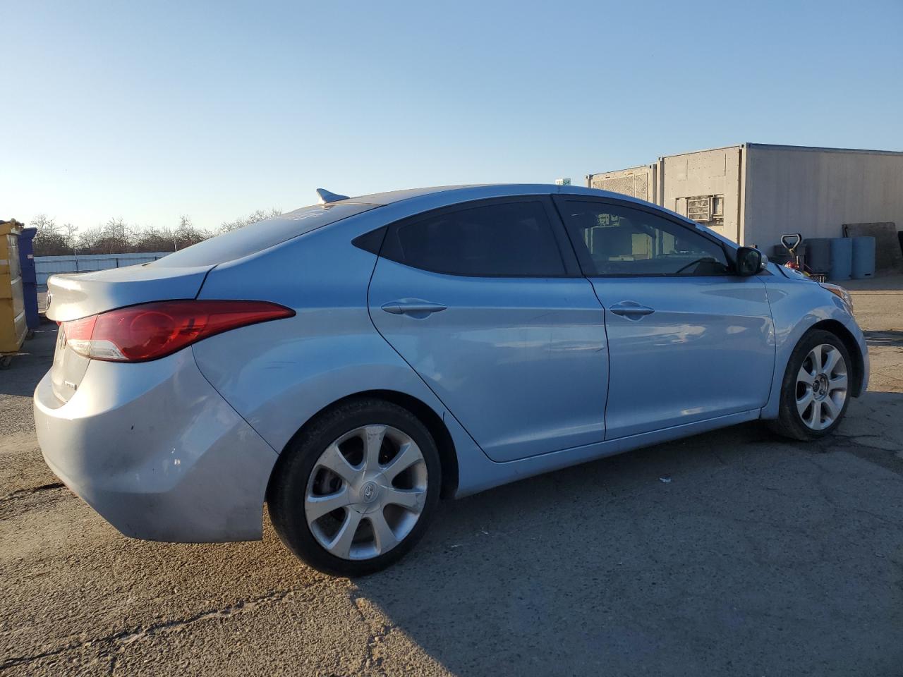 2013 Hyundai Elantra VIN KMHDH4AE4DU522670 Copart auction photo, vandalism / front end damage thumbnail 3