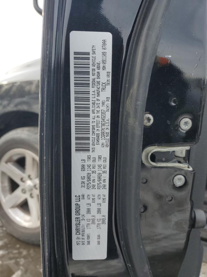 2014 RAM 1500 VIN 1C6RR7KT8ES452357 Copart auction photo, all over damage thumbnail 13