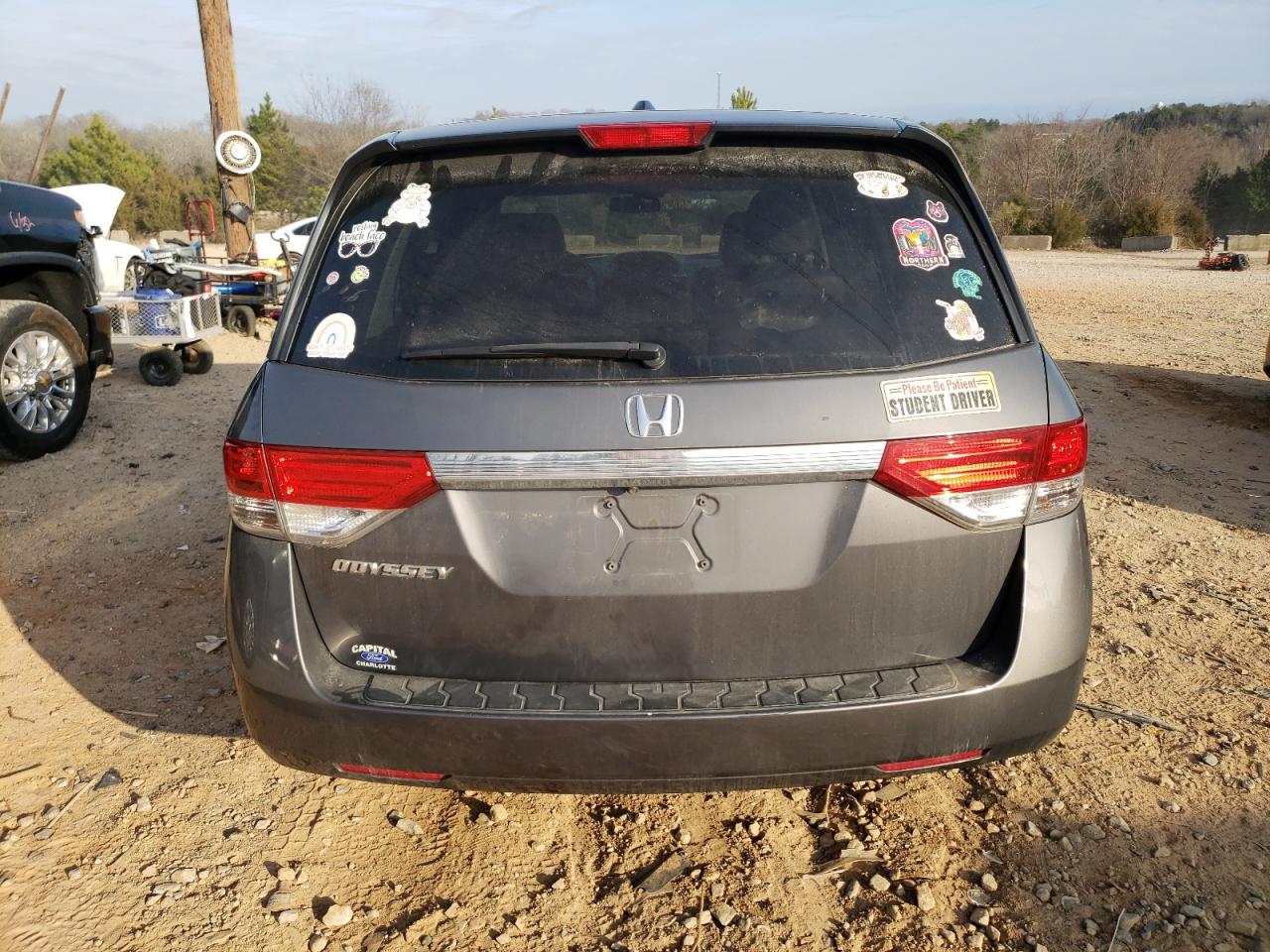2015 Honda Odyssey VIN 5FNRL5H69FB087511 Copart auction photo, front end / side damage thumbnail 6