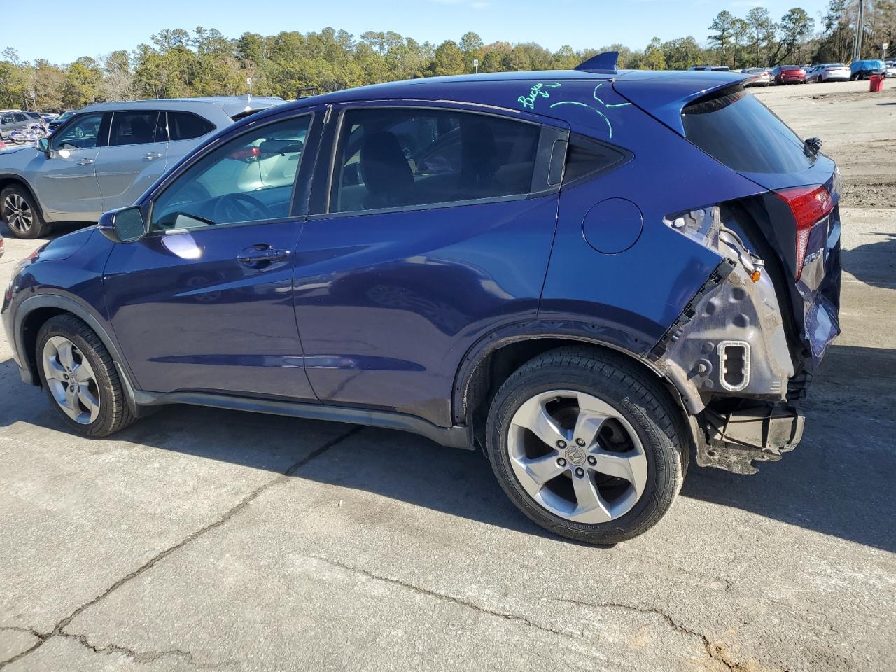2016 Honda HR-V VIN 3CZRU5H5XGM705785 Copart auction photo, rear end damage thumbnail 2