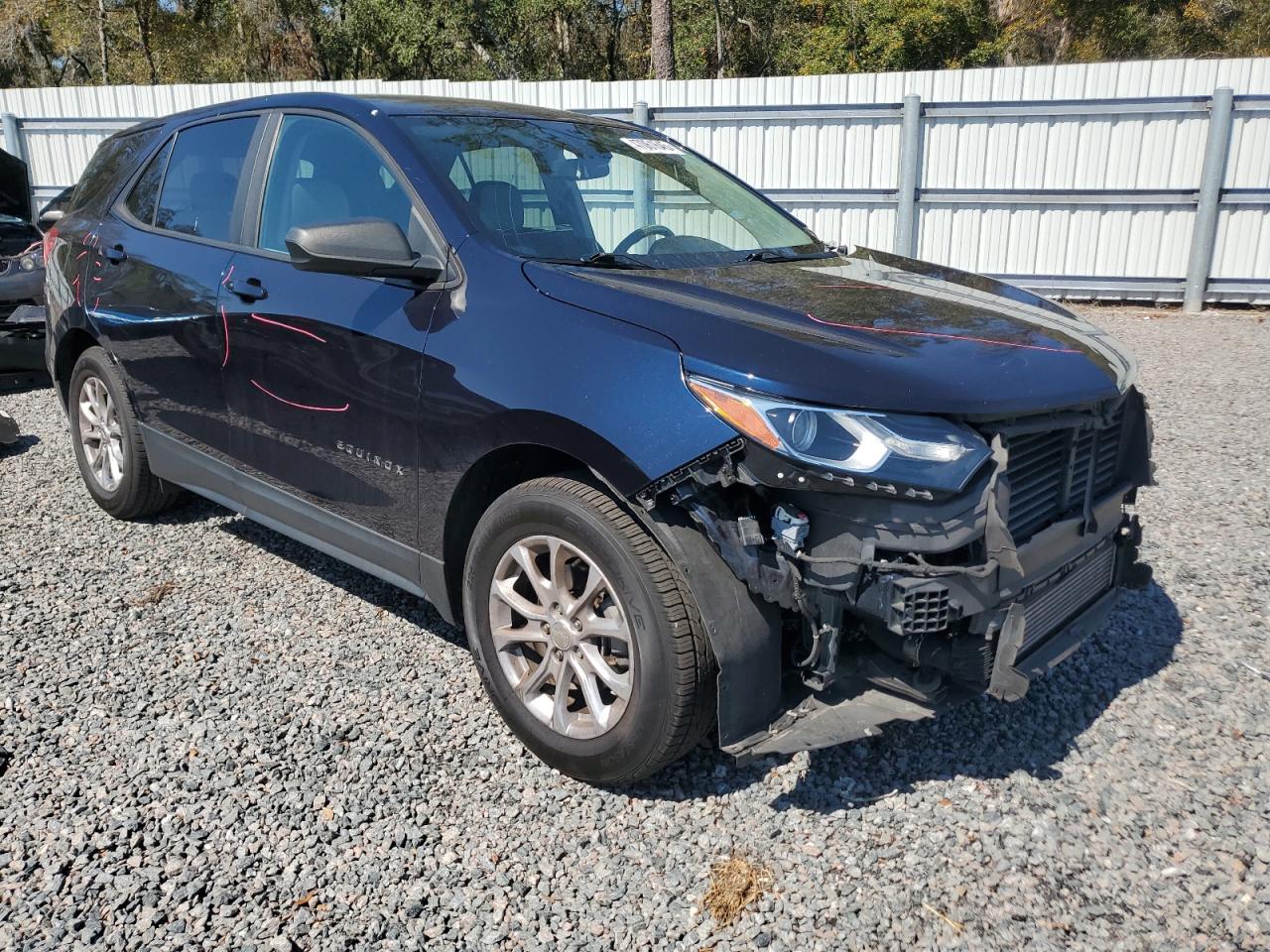 2020 Chevrolet Equinox VIN 3GNAXHEV0LS620824 Copart auction photo, side / front end damage thumbnail 4