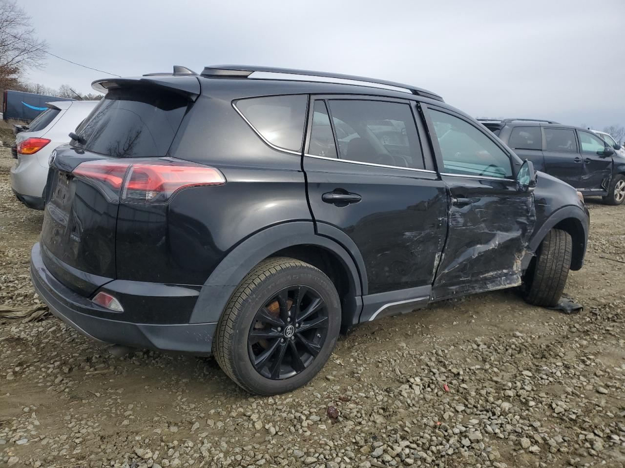 2018 Toyota RAV 4 VIN 2T3RFREV4JW700244 Copart auction photo, side damage thumbnail 3