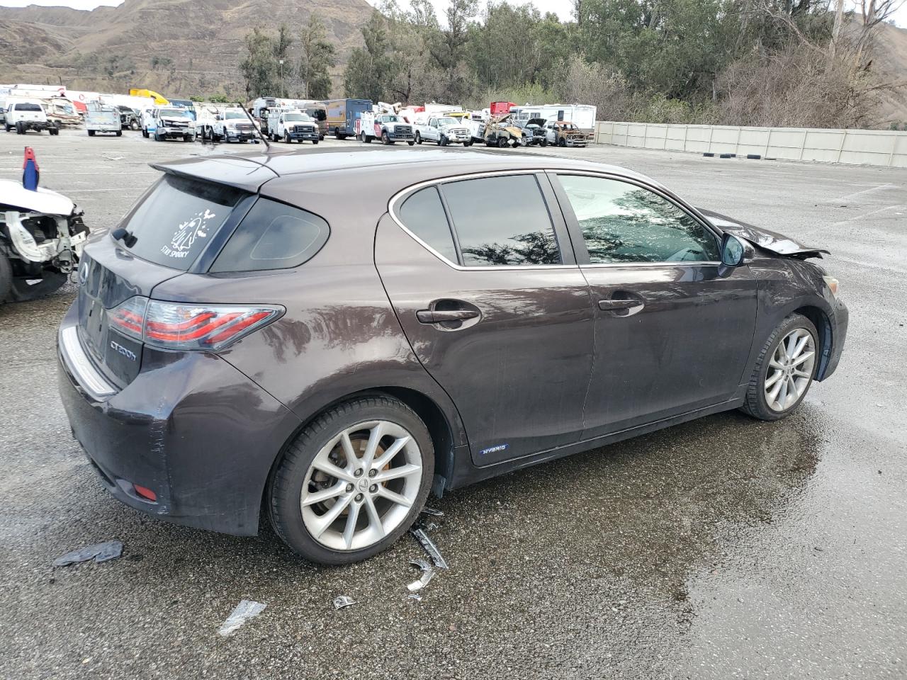 2012 Lexus CT VIN JTHKD5BH4C2083713 Copart auction photo, front end damage thumbnail 3