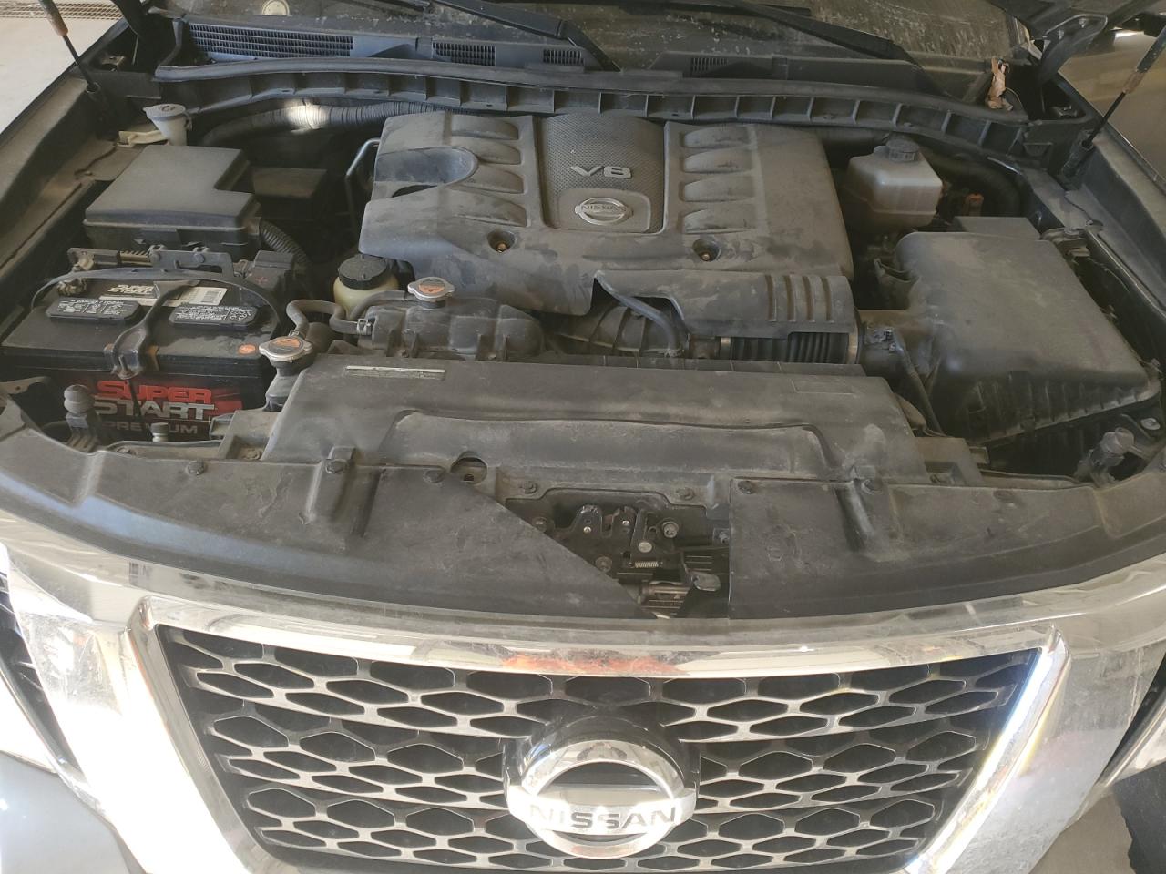 2017 Nissan Armada VIN JN8AY2NC1H9502023 Copart auction photo, front end / undercarriage damage thumbnail 12