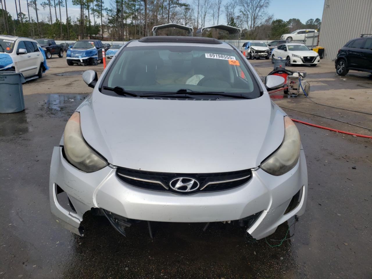 2013 Hyundai Elantra VIN KMHDH4AE0DU689429 Copart auction photo, front end / undercarriage damage thumbnail 5