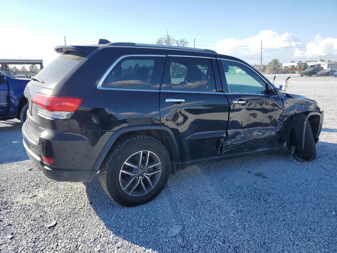 2019 Jeep Grand Cherokee VIN 1C4RJEBG9KC732799 Copart auction photo, front end / side damage thumbnail 3