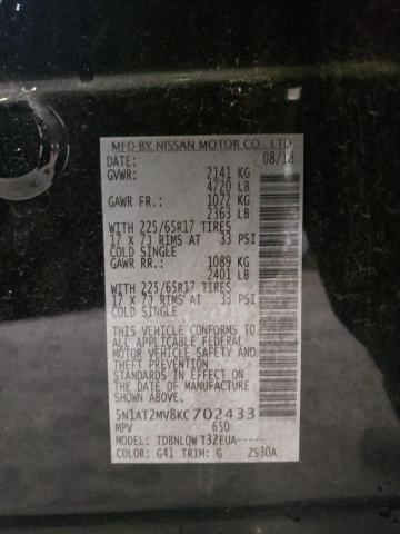 2019 Nissan Rogue VIN 5N1AT2MV8KC702433 Copart auction photo, front end damage thumbnail 13