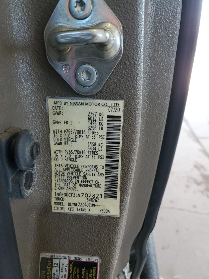 2020 Nissan Navara (Frontier) VIN 1N6ED0CF3LN707821 Copart auction photo, side damage thumbnail 14