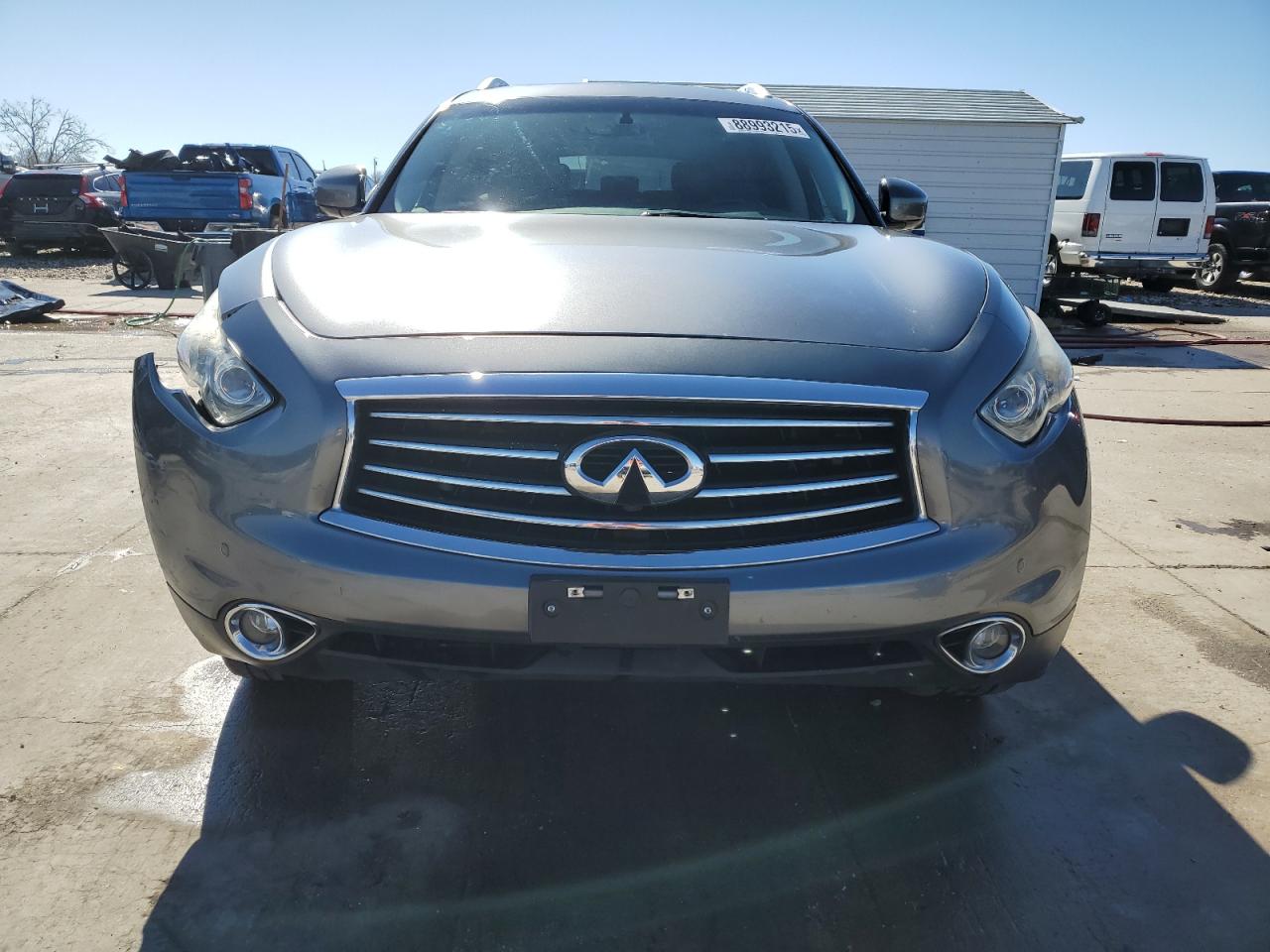 2016 Infiniti QX70 VIN JN8CS1MU2GM671820 Copart auction photo, front end / side damage thumbnail 5