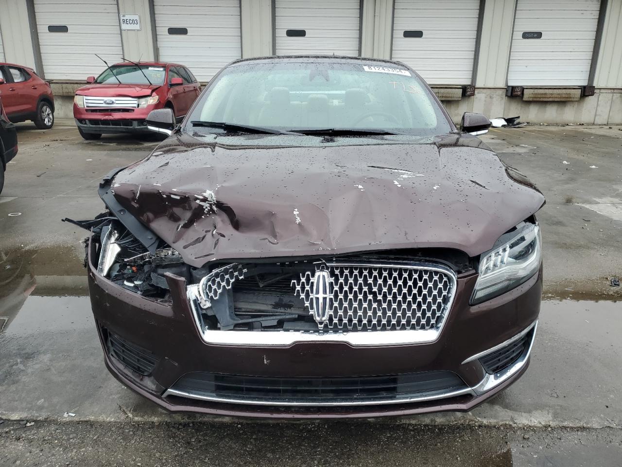 2019 Lincoln MKZ VIN 3LN6L5C92KR604236 Copart auction photo, front end / frame damage damage thumbnail 5